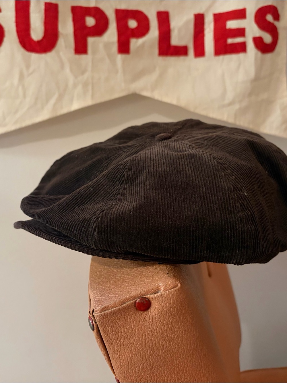 Brown Corduroy Newsboy Cap by Bronson